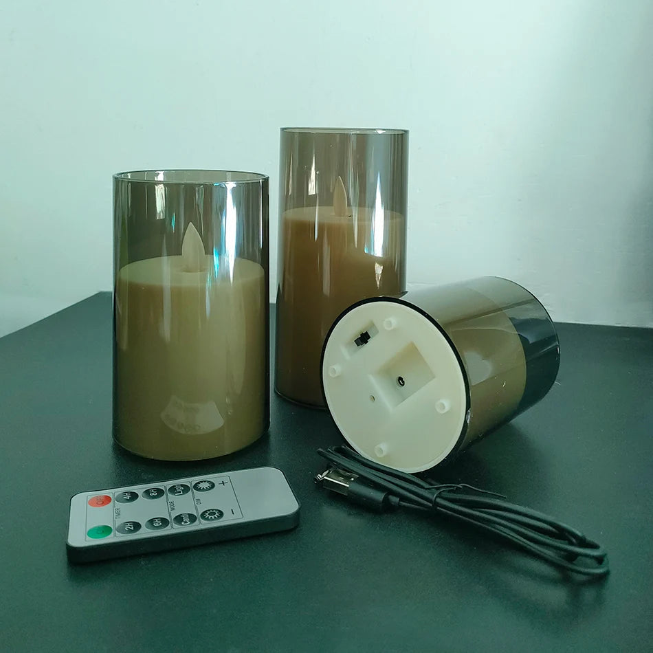 USB Rechargeable LED Candle Light with Remote