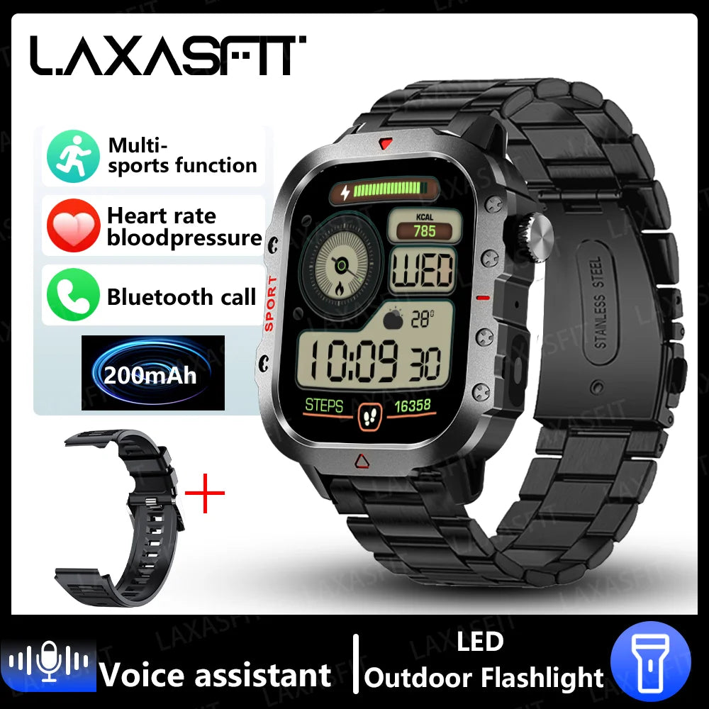 Smartwatch LED Flashlight Bluetooth Fitness Tracker