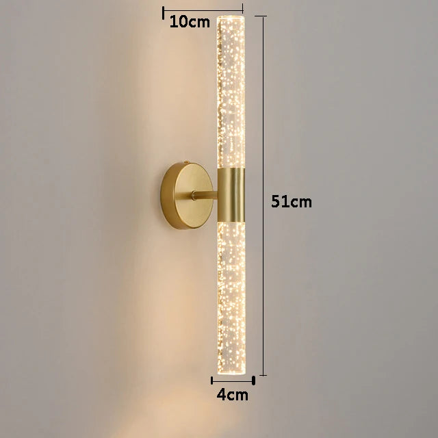 Modern LED Wall Light – Crystal Bubble Design