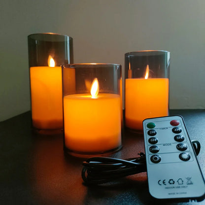 USB Rechargeable LED Candle Light with Remote